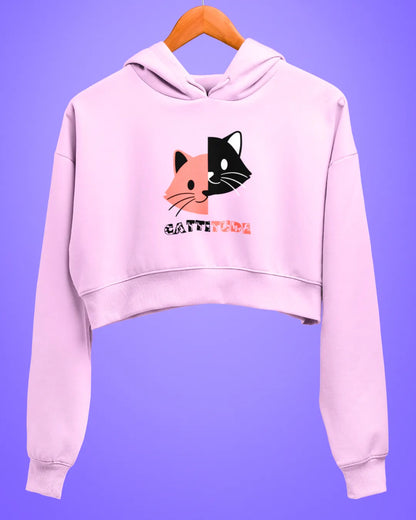 Cattitude Crop Hoodie