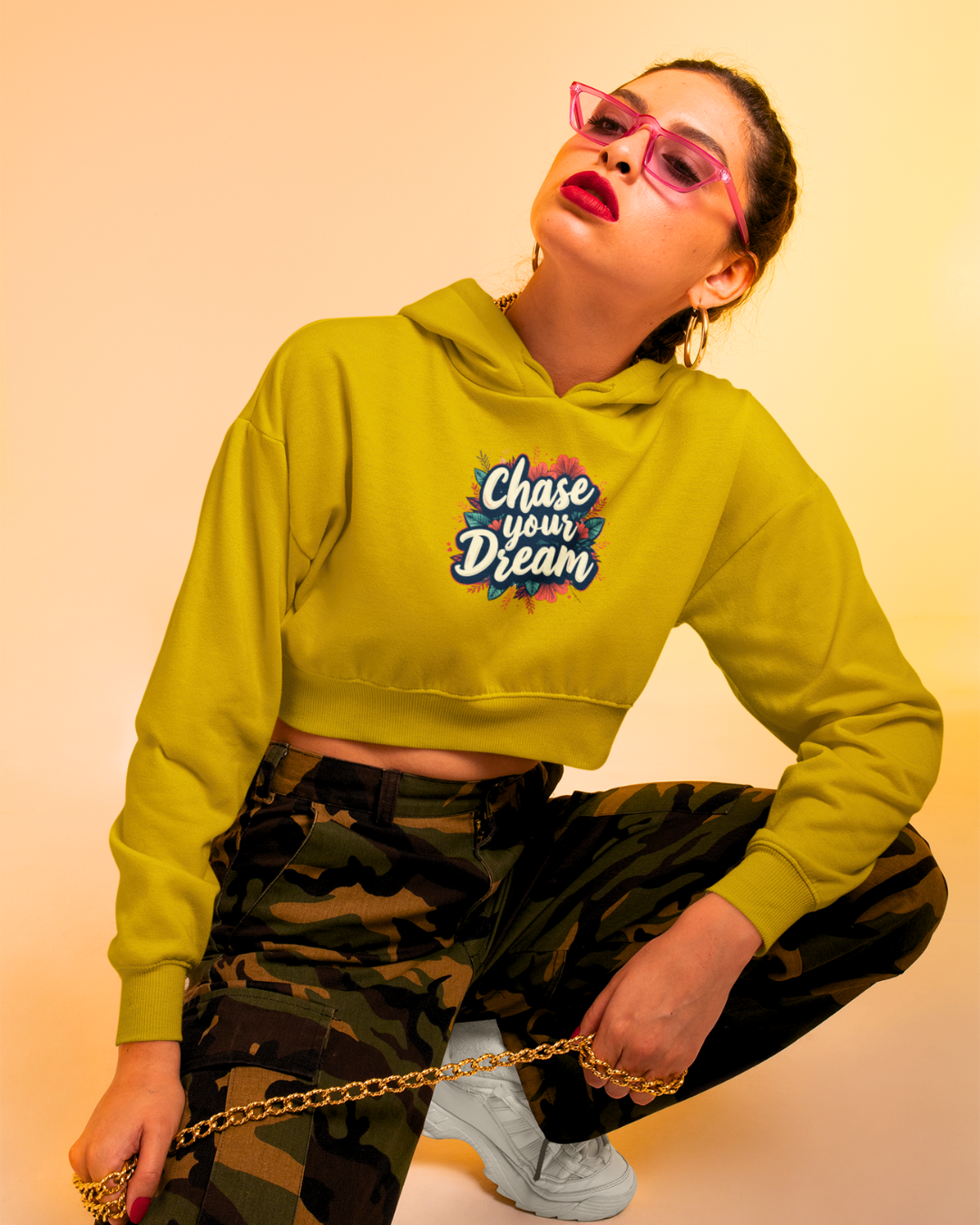 Chase your Dream Crop Hoodie