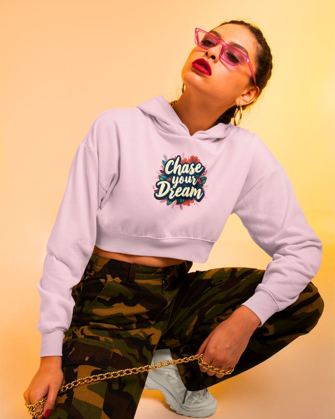 Chase your Dream Crop Hoodie