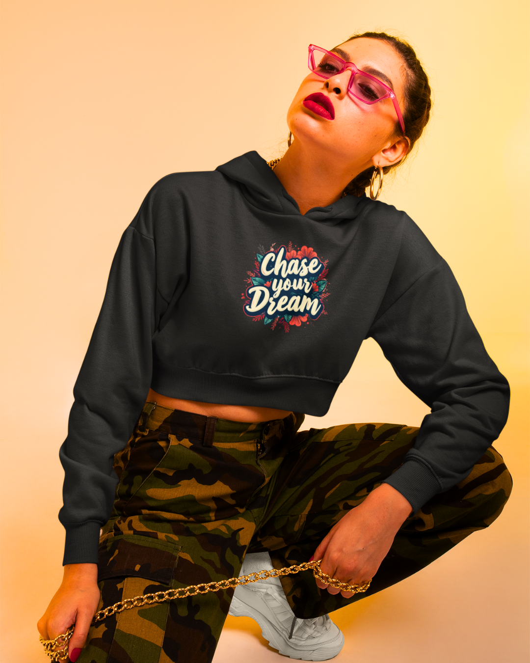 Chase your Dream Crop Hoodie