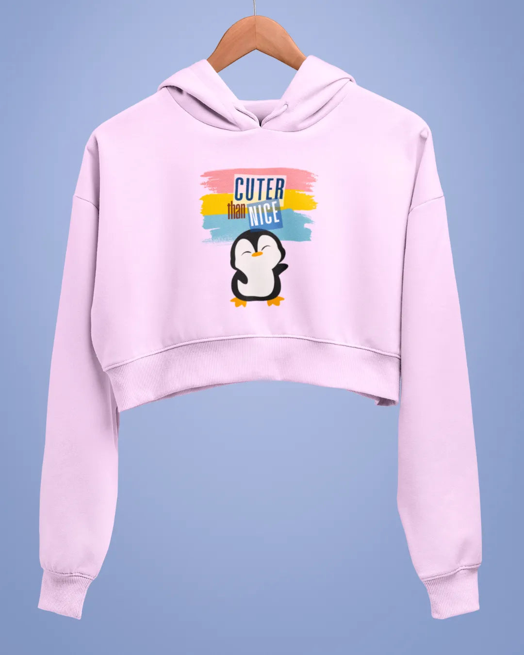 Cuter Than Nice Crop Hoodie